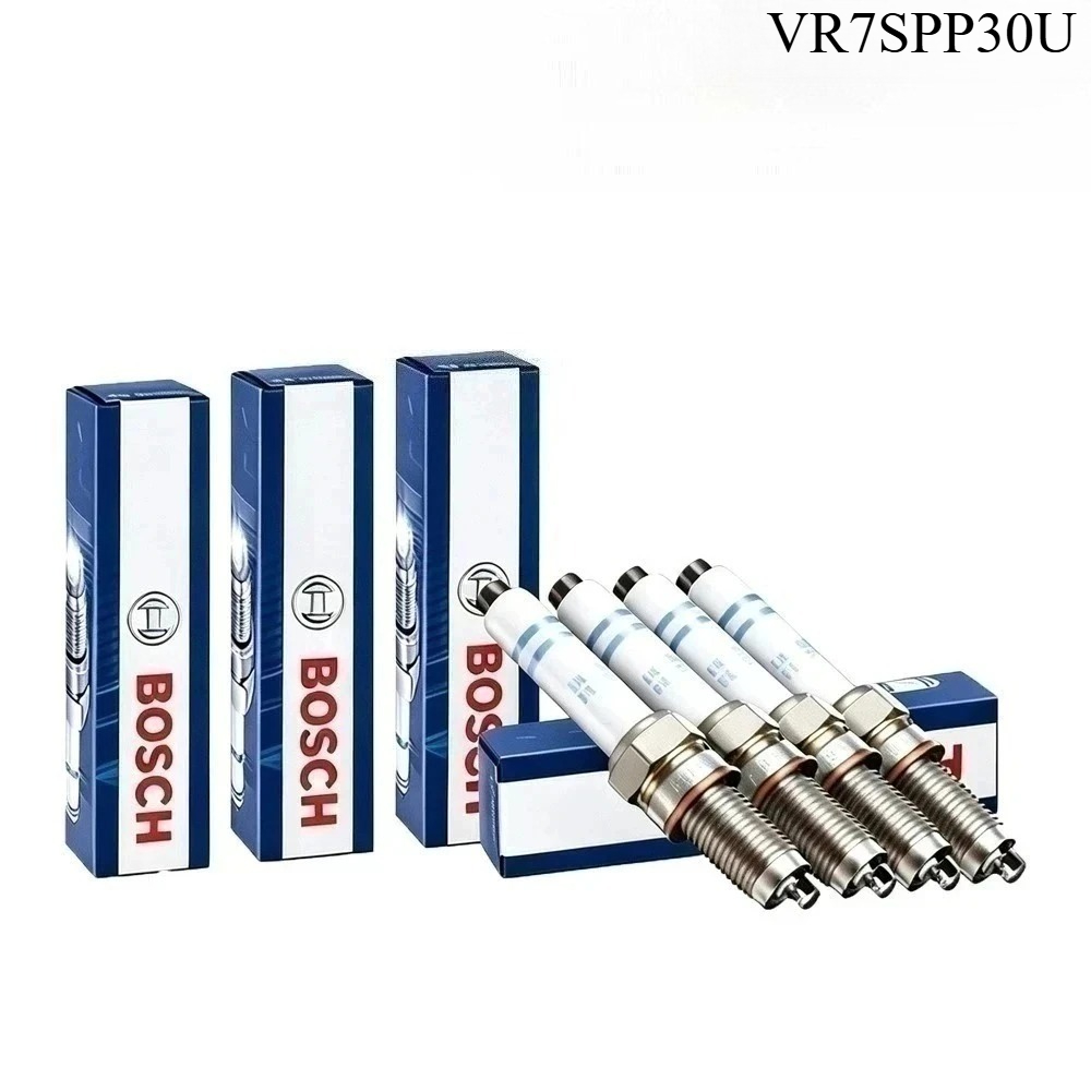 Bosch Spark Plug Platinum - ボッシュ製スパークプラグ VR7SPP30U。高性能で、アイドリング時の振動を抑制し、適合性を高めます。日産 シルフィ G11、ティーダ、キャシュカイ 1.6 に適合。