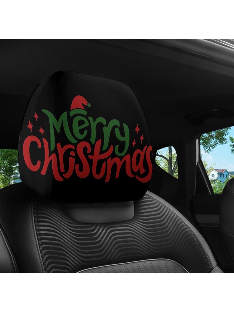 クリスマス柄プリントのヘッドレストカバー、柔らかなストレッチ - Seat Cleaner Fabric のレビューと価格